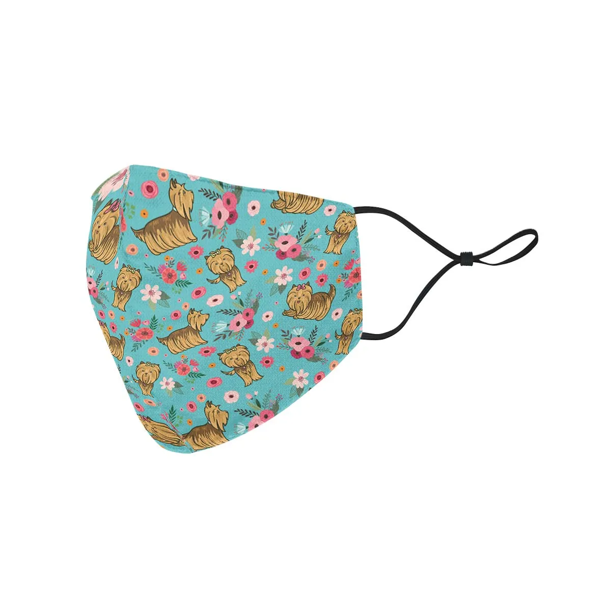Yorkshire Terrier Flower Face Cover