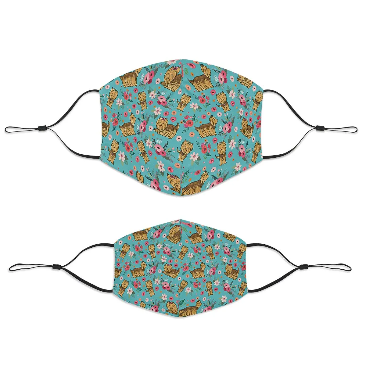 Yorkshire Terrier Flower Face Cover