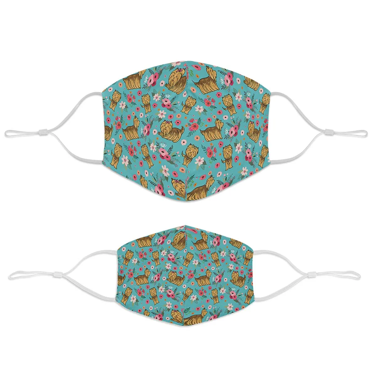 Yorkshire Terrier Flower Face Cover
