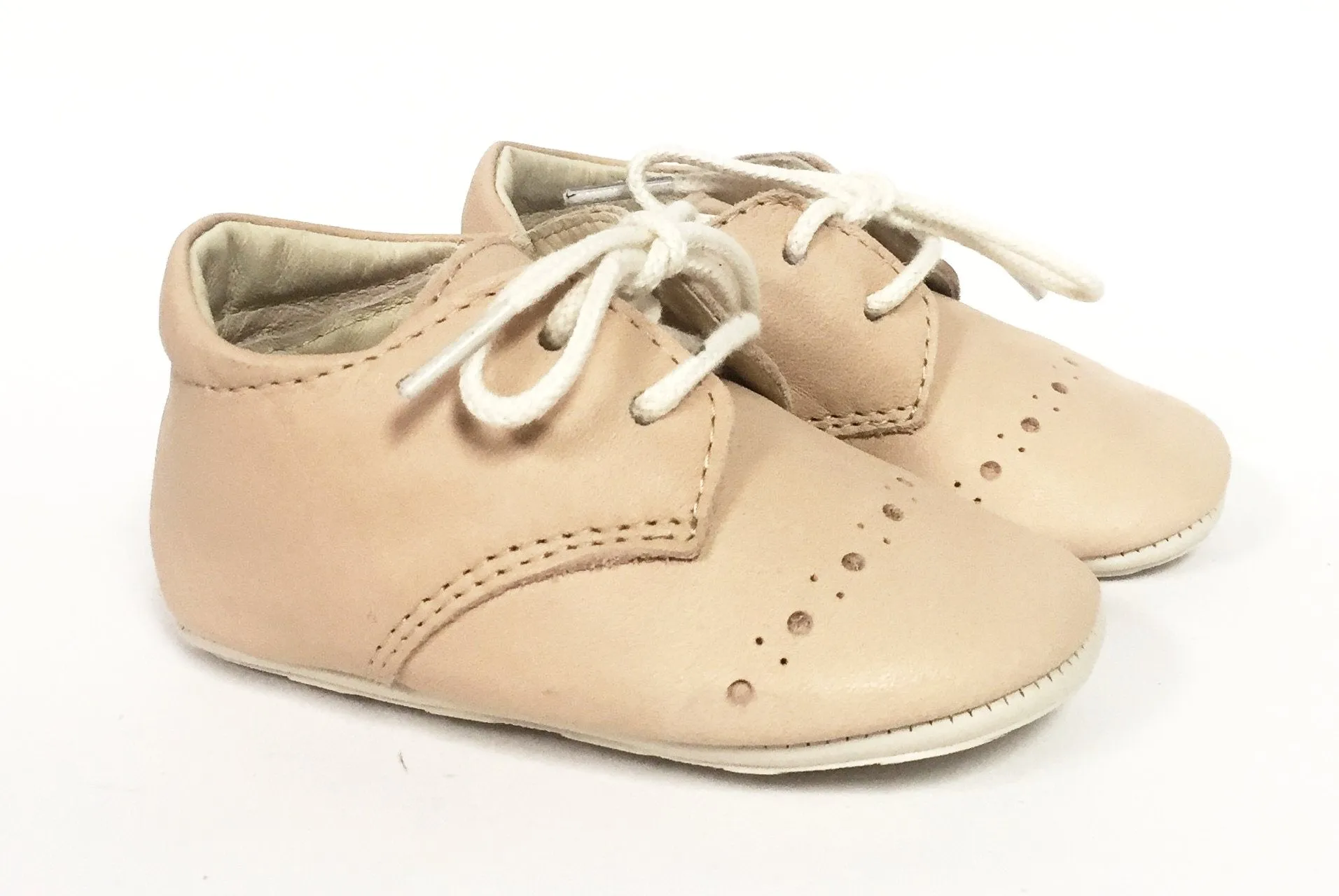 Young Soles Nude Pink Leather Baby Shoe