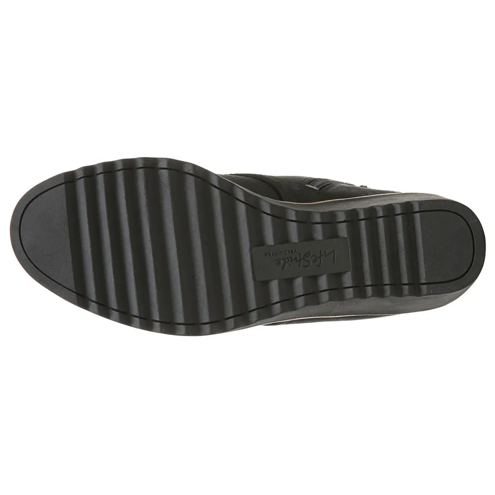 Zone Round Toe Wedge Zippered Booties