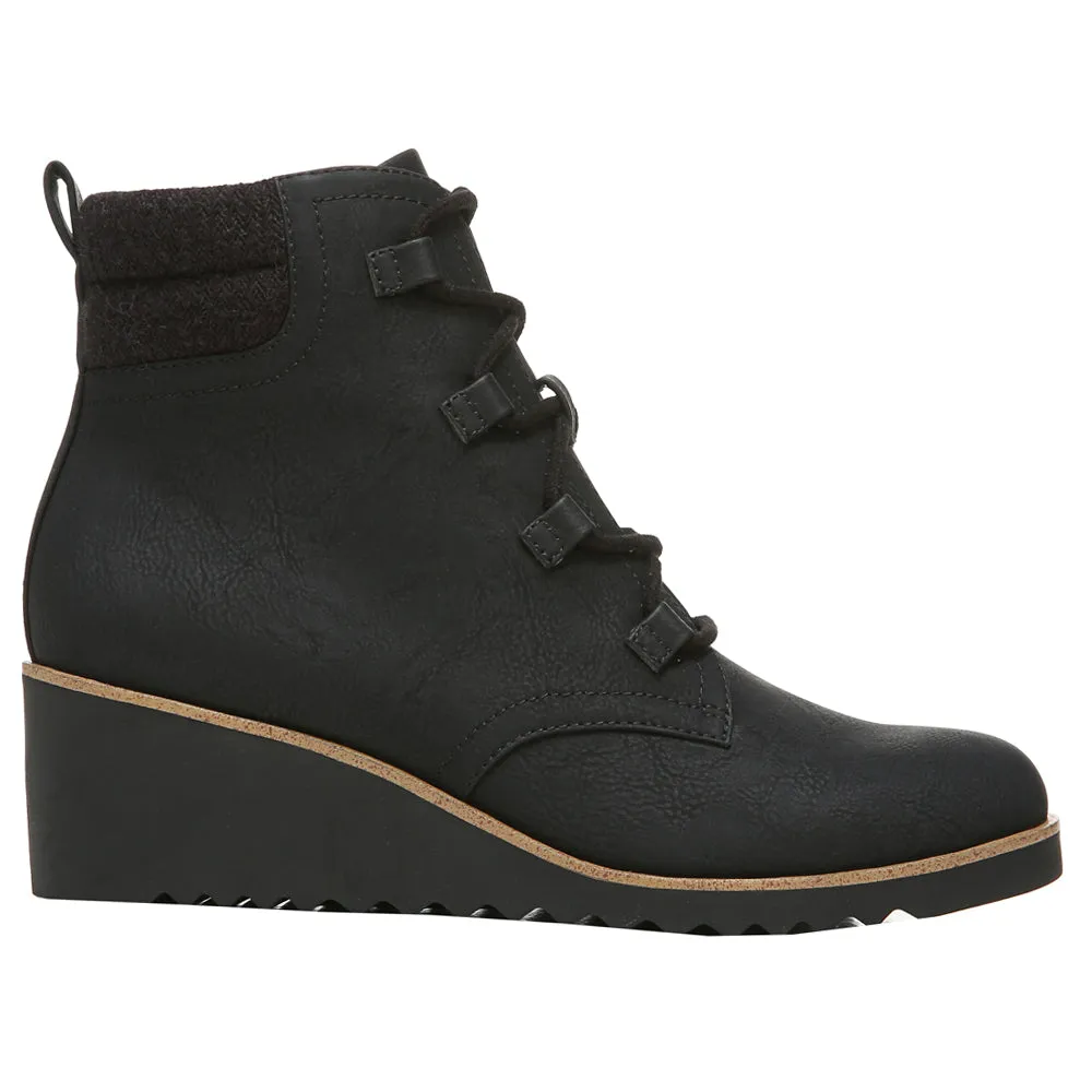 Zone Round Toe Wedge Zippered Booties